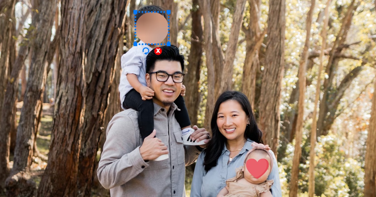 얼굴 감지 및 얼굴 모자이크 제어 핸들 스크린샷